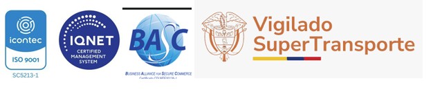 Certificaciones: ICONTEC, IQNET, ISO9001, BASC